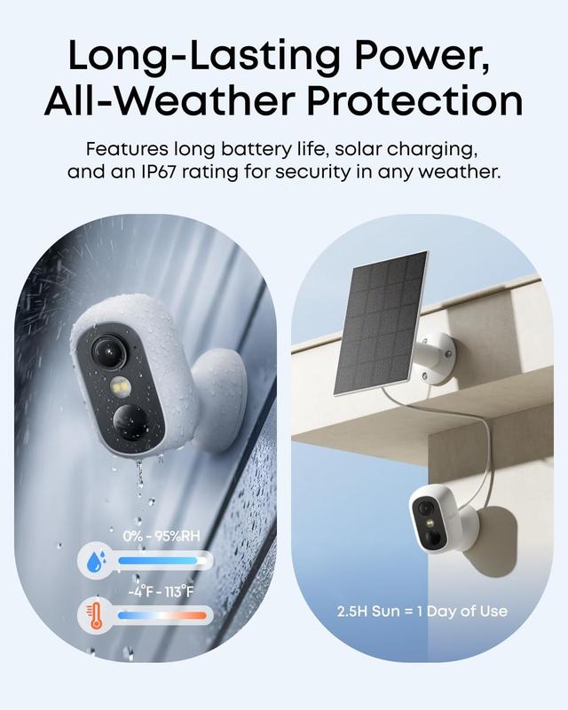 Câmera de Segurança eufyCam C35 Kit com 2 Câmeras Sem Fio e